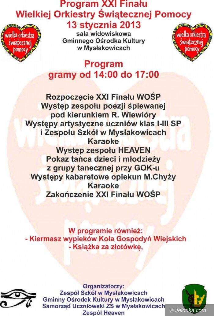 Region: Wielka Orkiestra Świątecznej Pomocy zagra w Mysłakowicach