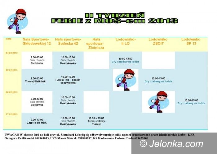 Jelenia Góra: Ferie na sportowo z MOS–em