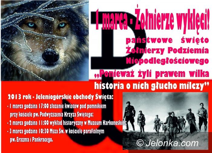 Jelenia Góra: Święto Żołnierzy Wyklętych w Jeleniej Górze od piątku