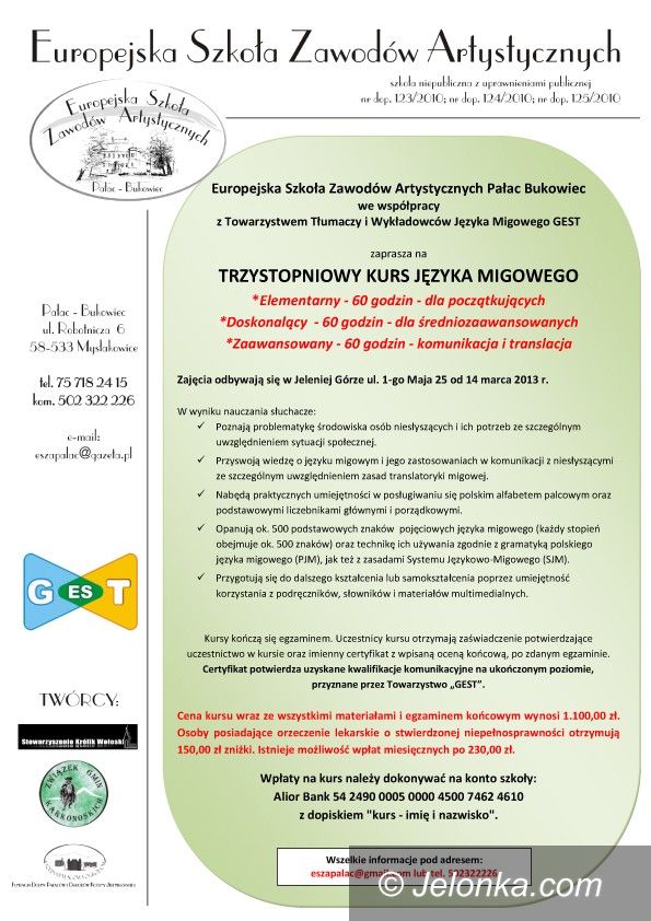 Jelenia Góra/region: Nauczą języka migowego