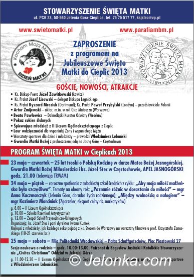Jelenia Góra: Święto Matki w Cieplicach od jutra przez trzy dni