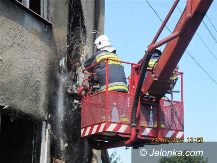Jelenia Góra: Płonął pustostan na Powstańców Śląskich