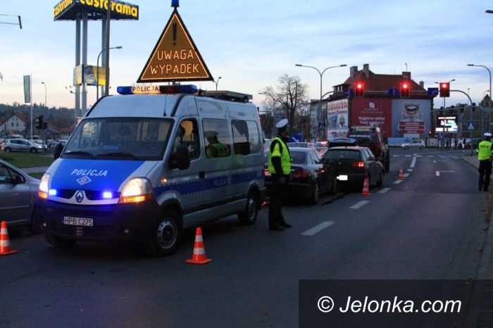 Jelenia Góra: Karambol czterech aut na Grunwaldzkiej
