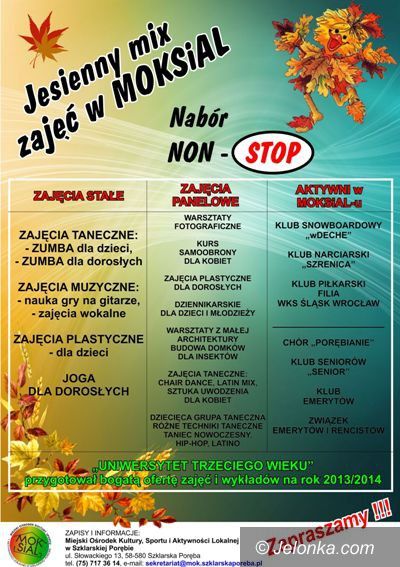 Szklarska Poręba: „Jesienny mix” zajęć pod Szrenicą