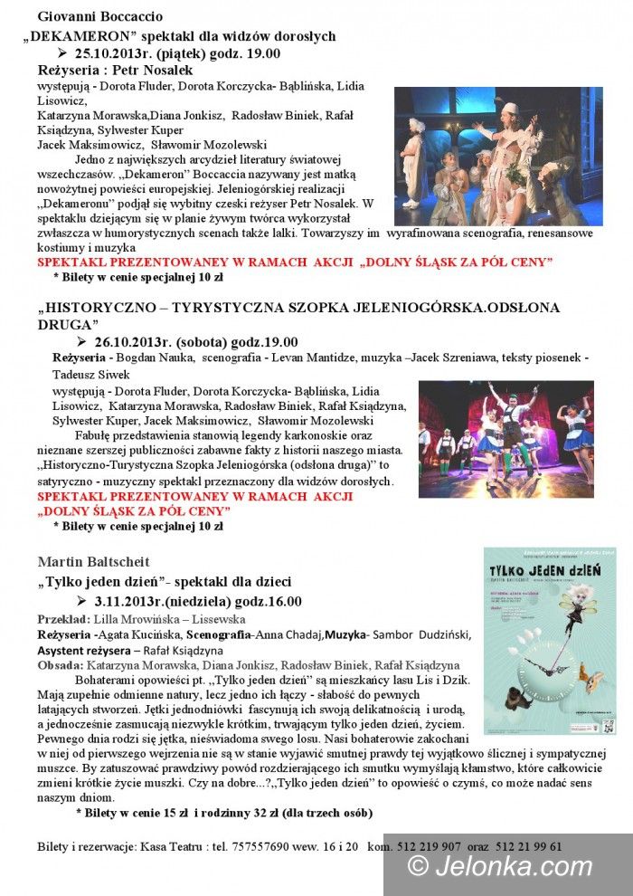 Jelenia Góra: Dekameron i Szopka w Teatrze Zdrojowym