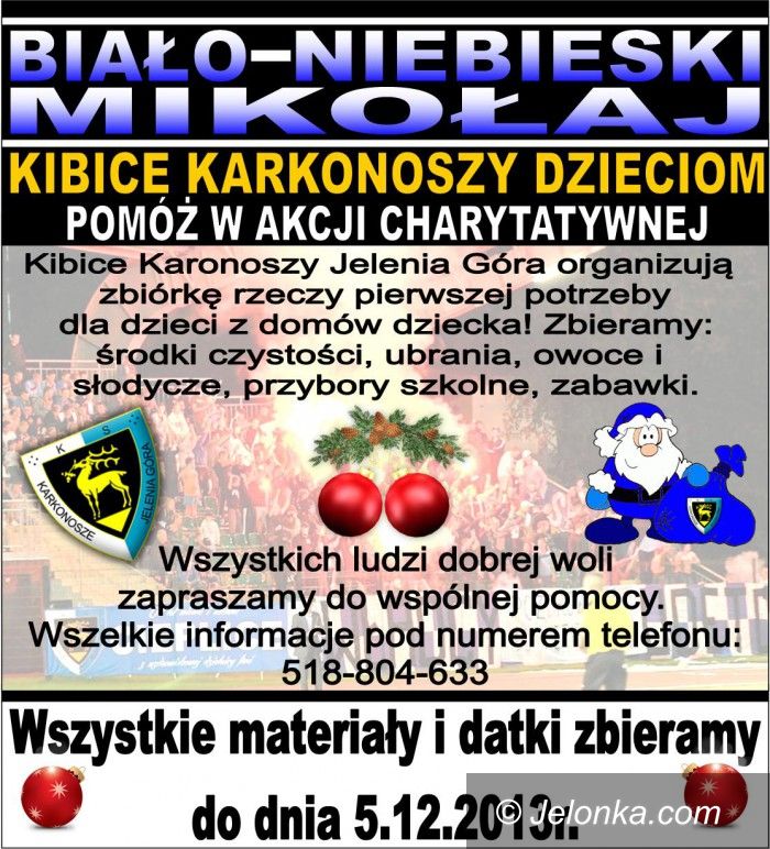 Jelenia Góra: Kibice Karkonoszy dzieciom