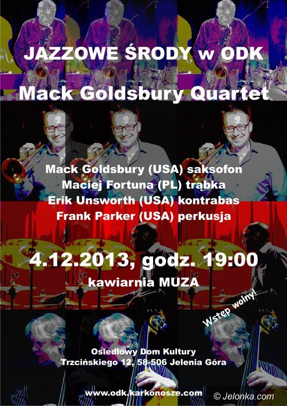 Jelenia Góra: Jazzowa środa z Mack Goldsbury Quartet w ODK