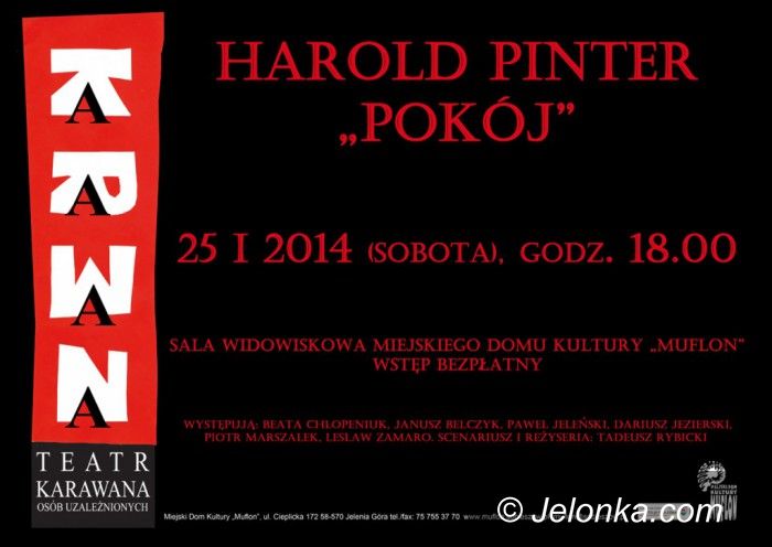 Jelenia Góra/Sobieszów: Spektakl „Pokój” już w sobotę