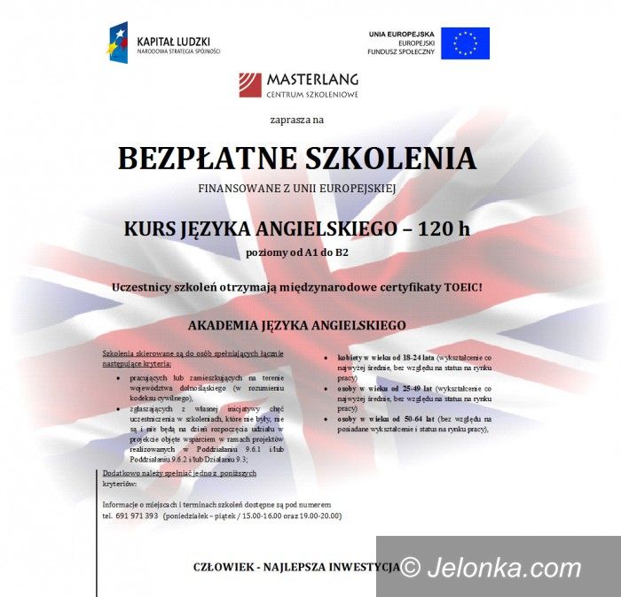 Region: Zgłoś się na bezpłatny kurs językowy