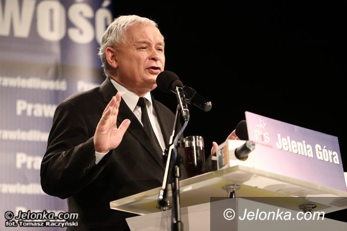 Jelenia Góra: Tłumy na spotkaniu z Jarosławem Kaczyńskim