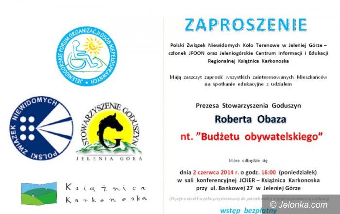 Jelenia Góra: Podyskutują o budżecie obywatelskim