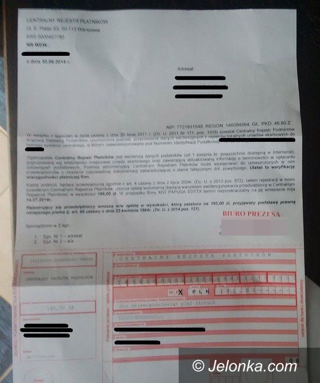 Jelenia Góra/Kraj: Próbują naciągać przedsiębiorców na fałszywe rejestry