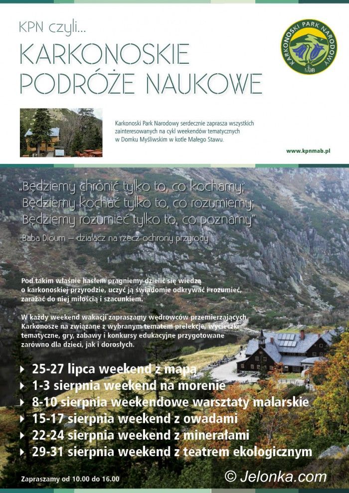 Region: Karkonoskie podróże naukowe – propozycja na lato