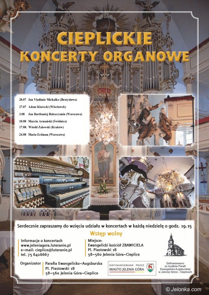 Jelenia Góra: Dziś kolejny koncert organowy w Cieplicach