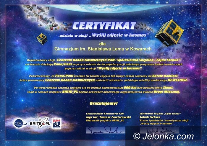 Kowary: Uczniowie z Kowar polecieli w… kosmos