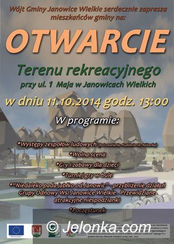 Janowice Wielkie: Otwarcie “terenu rekreacyjnego” w Janowicach Wielkich