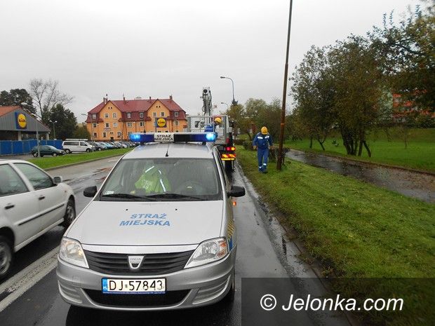 Jelenia Góra: Kierowca tira uszkodził latarnię