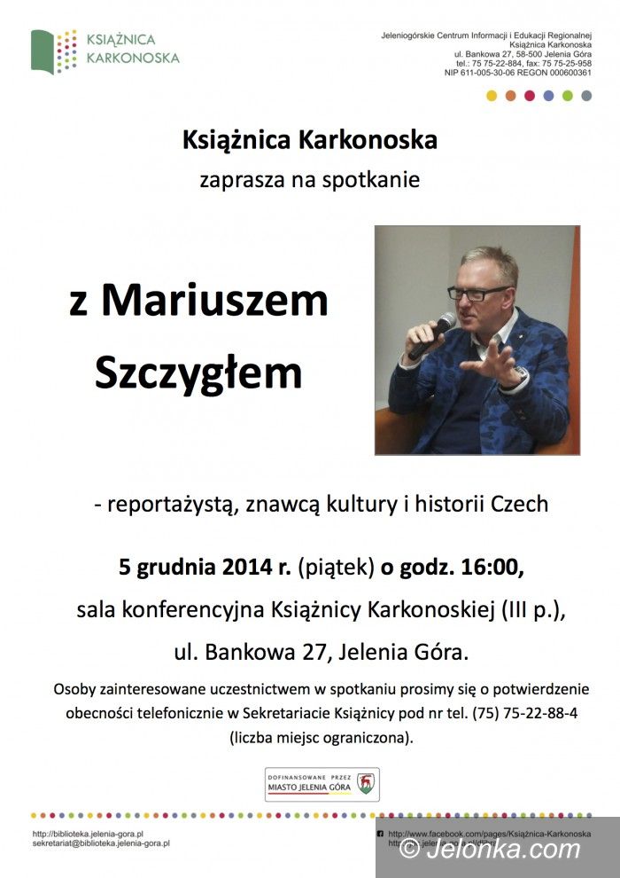 Jelenia Góra: W Jeleniej Górze spotkanie z Mariuszem Szczygłem