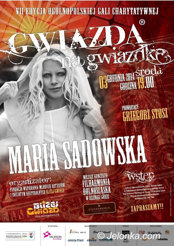 Jelenia Góra: Marysia Sadowska na Gali Charytatywnej „Gwiazda na gwiazdkę”