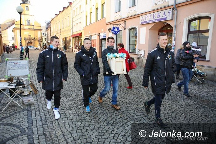 Jelenia Góra: Biało–niebieskie kwiatki z okazji Walentynek