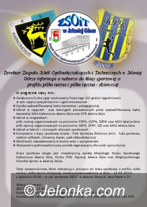Jelenia Góra: We wtorek testy do klasy sportowej w ZSOiT