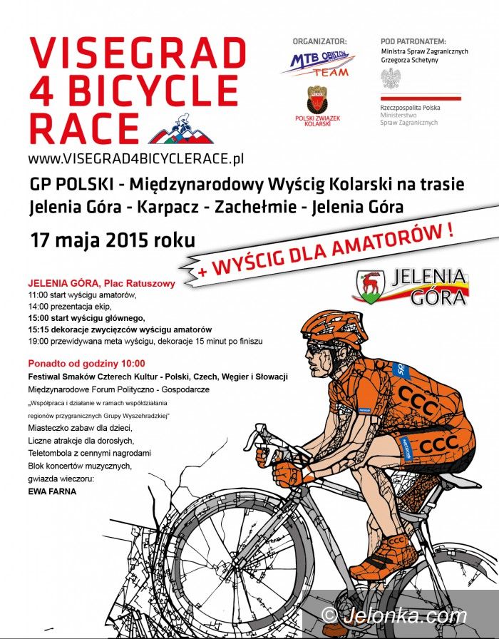 Jelenia Góra: W niedzielę pojadą kolarze i wystapi Ewa Farna