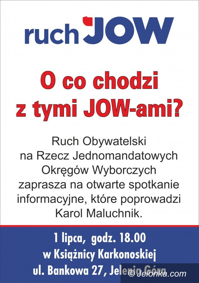 Jelenia Góra: O co chodzi z tymi JOW–ami – spotkanie