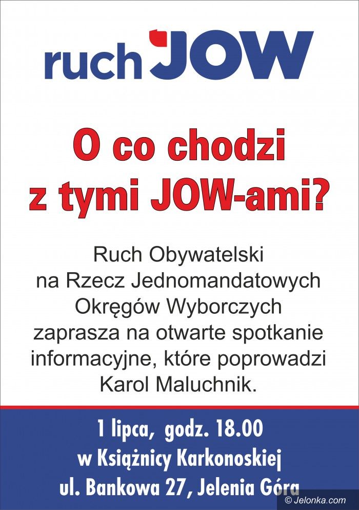 Jelenia Góra: O co chodzi z tymi JOW–ami – spotkanie