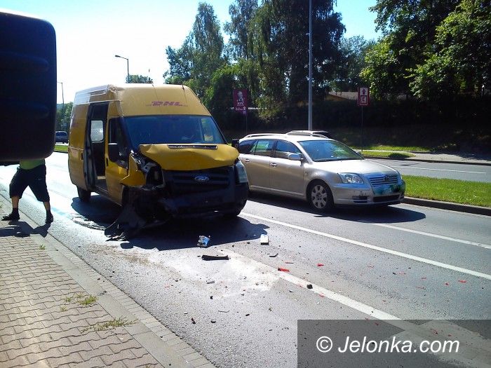 Jelenia Góra: Zderzenie na Sobieskiego w Jeleniej Górze