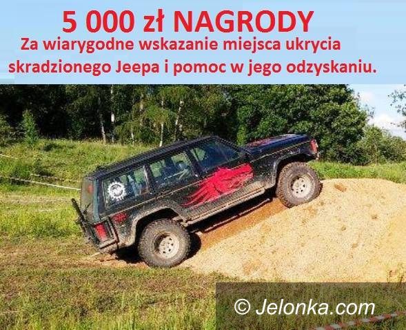 Region: Wysoka nagroda za pomoc w odnalezieniu jeepa