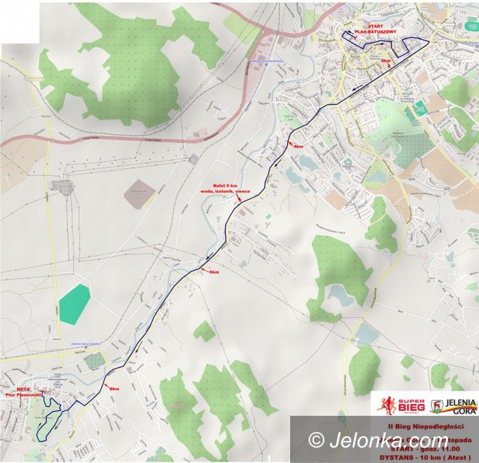 Jelenia Góra: Bieg Niepodległości  – utrudnienia w ruchu