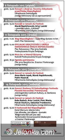 Jelenia Góra: Harmonogram obchodów Święta Niepodległości