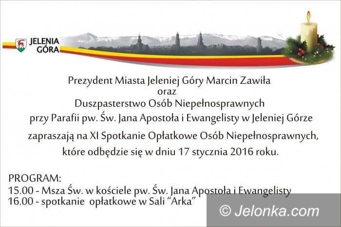 Jelenia Góra: Spotkanie opłatkowe dla osób niepełnosprawnych
