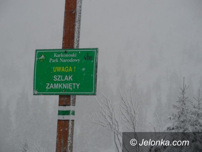 Region: W Karkonoszach zamknięto cztery szlaki