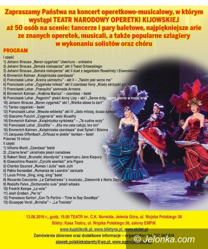 Jelenia Góra: W czarowny świat operetki z artystami z Kijowa