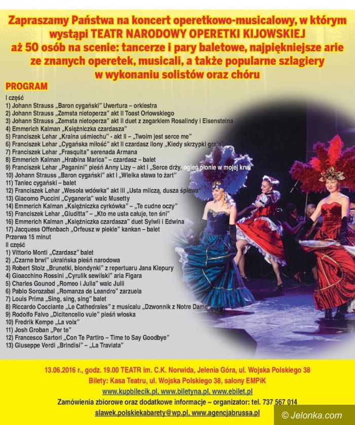 Jelenia Góra: W czarowny świat operetki z artystami z Kijowa