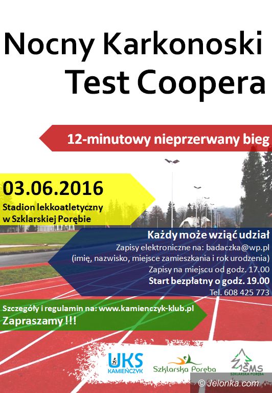 Jelenia Góra: W piątek Nocny Karkonoski Test Coopera