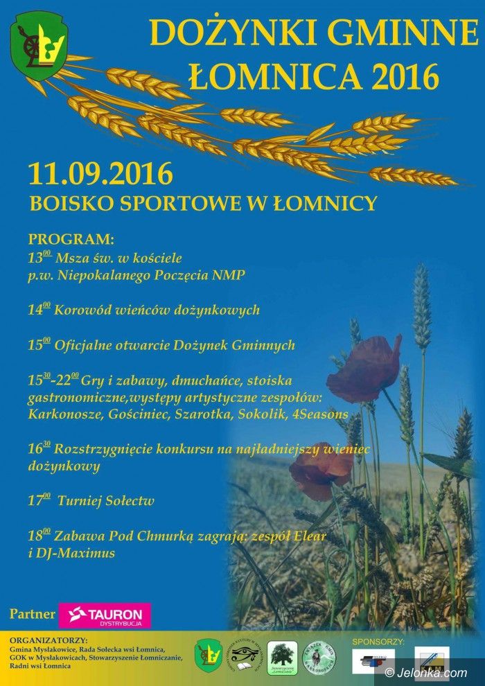 Mysłakowice: W niedzielę mysłakowickie dożynki w Łomnicy
