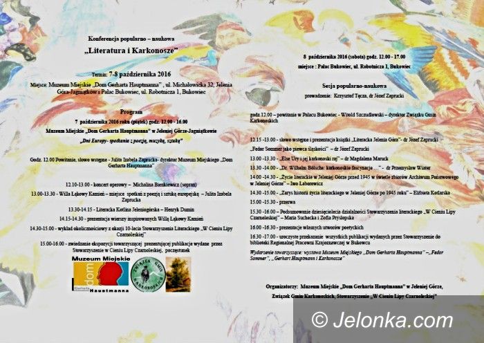 Region: Literatura i Karkonosze w najbliższy weekend