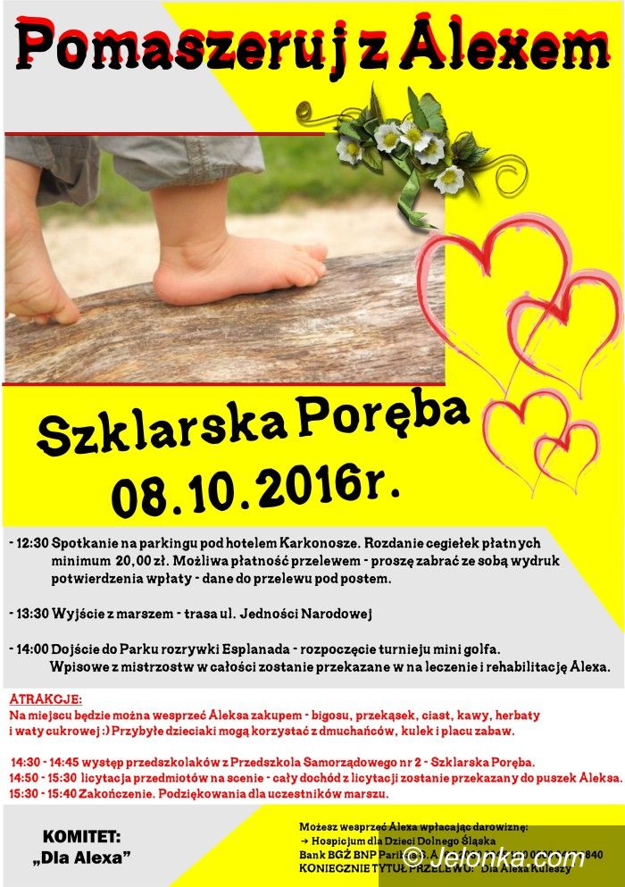Szklarska Poręba: Marsz dla Alexa już w sobotę