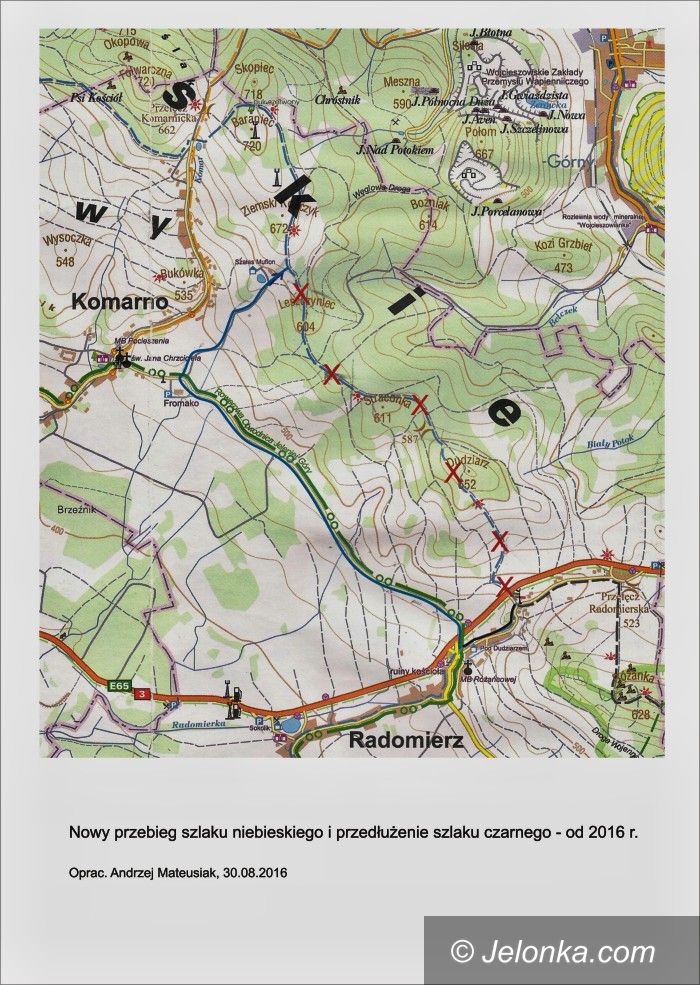 Region: Zmiany tras niektórych szlaków