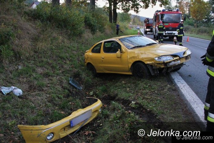 Region: Pijana kobieta wjechała do rowu na krajowej trójce