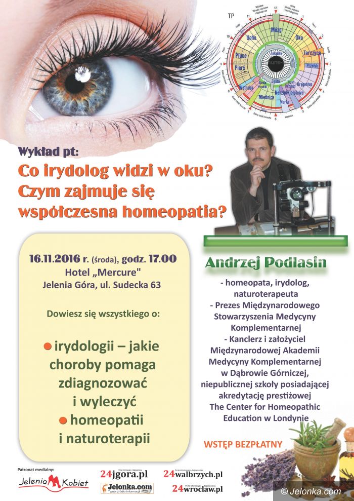 Jelenia Góra: Prof. Andrzej Podlasin o irydologii i homeopatii