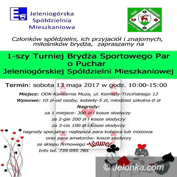 Jelenia Góra: W sobotę turniej brydżowy dla par