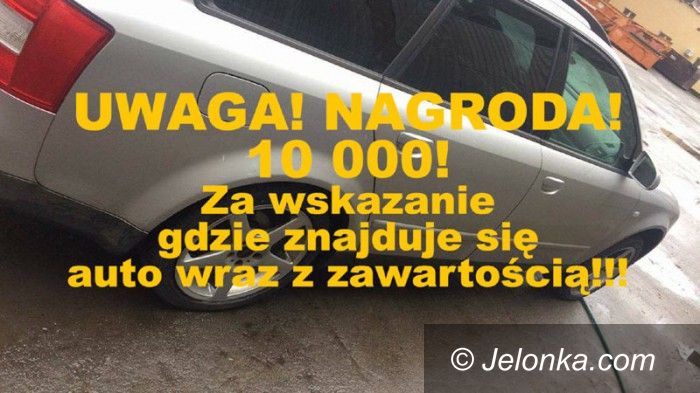 Jelenia Góra: 10 tys. złotych za pomoc w odnalezieniu auta