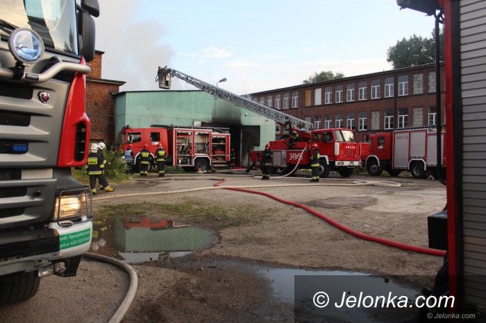 Jelenia Góra: Pożar na terenie b. Celwiskozy