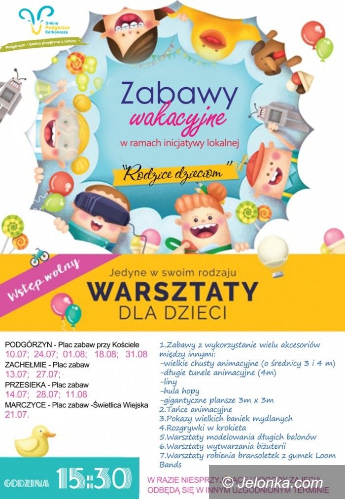 Podgórzyn: Wakacyjne warsztaty dla dzieci