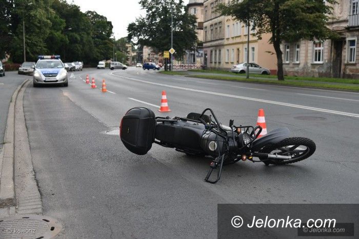 Jelenia Góra: Zderzenie na Wolności z udziałem motocyklisty
