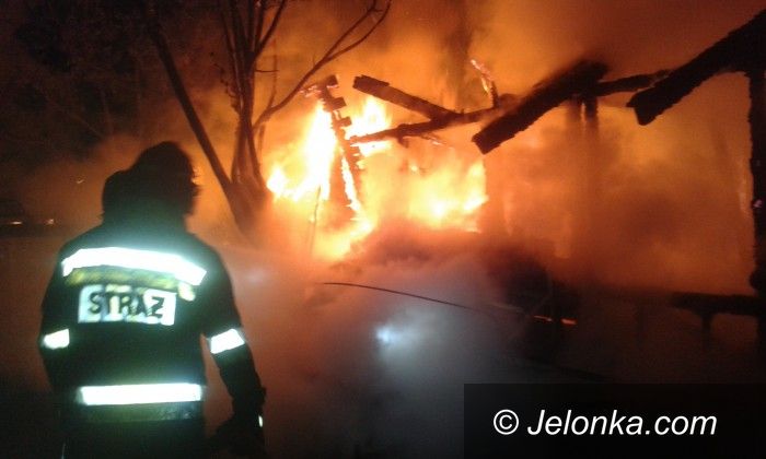 Jelenia Góra: Pożar altanek przy ul. Sudeckiej