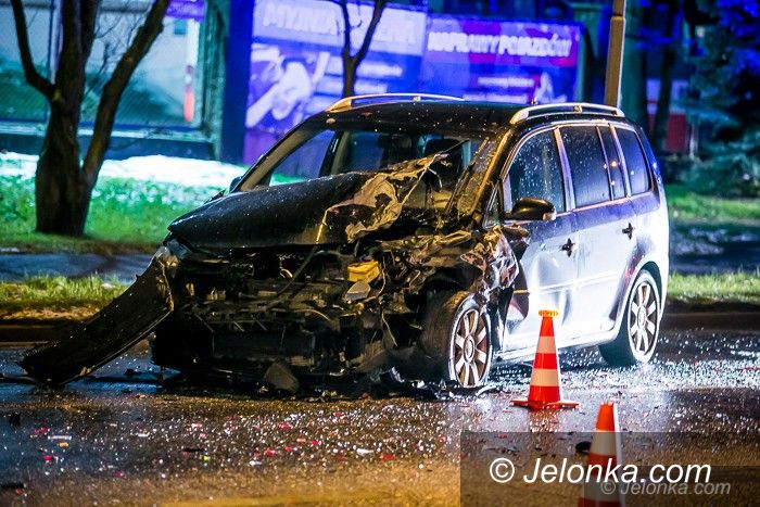 Jelenia Góra: Zderzenie trzech aut na Wolności
